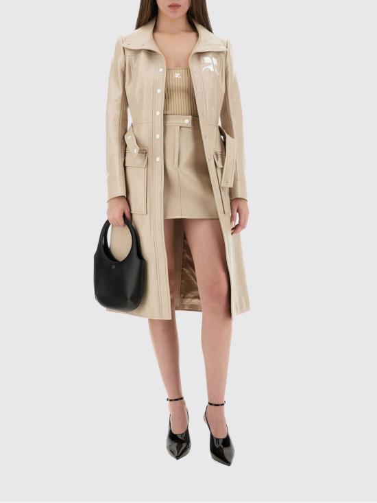 25FW 쿠레쥬 반팔 티셔츠 PERMDE012FI0001 1054 Beige - COURREGES