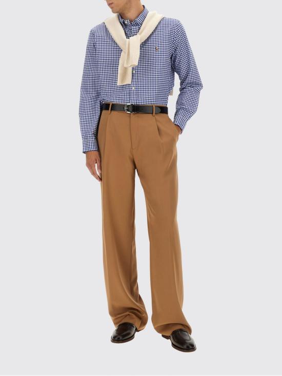 25FW 폴로 랄프로렌 컬러 포니 자수 커스텀 핏 버튼 다운 셔츠 710792041 005 Navy - POLO RALPH LAUREN