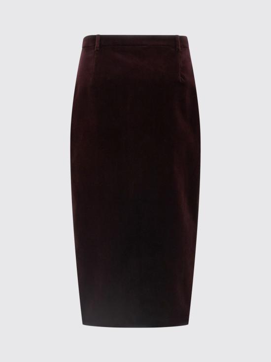 25FW 생로랑 미디 스커트 826769Y615W 6500 Burgundy - SAINT LAURENT