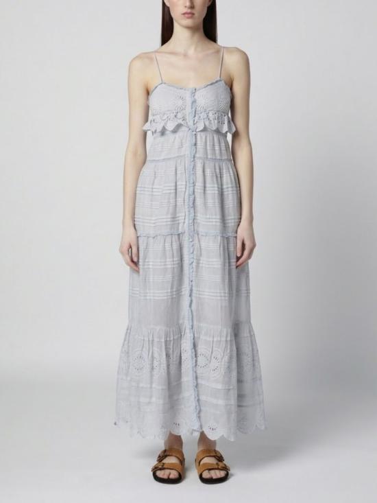 26SS 이자벨마랑에뚜왈 롱 원피스 RO0951FAD1J05E 30LU Gnawed Blue - ISABEL MARANT ETOILE