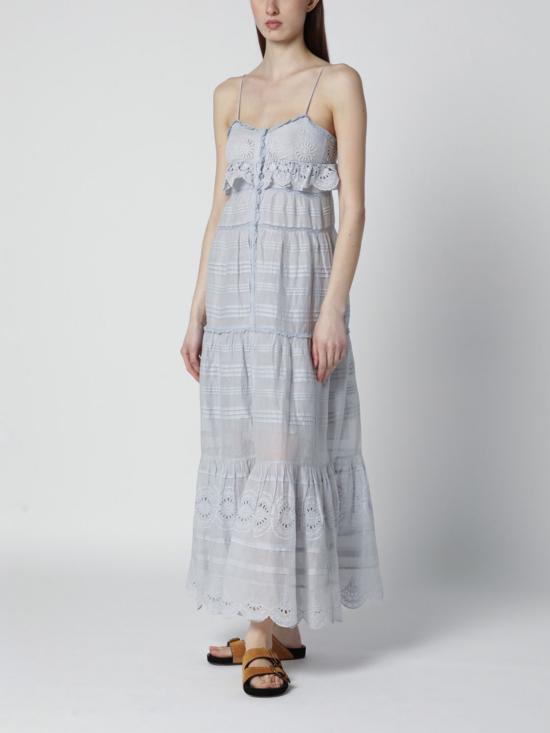 26SS 이자벨마랑에뚜왈 롱 원피스 RO0951FAD1J05E 30LU Gnawed Blue - ISABEL MARANT ETOILE