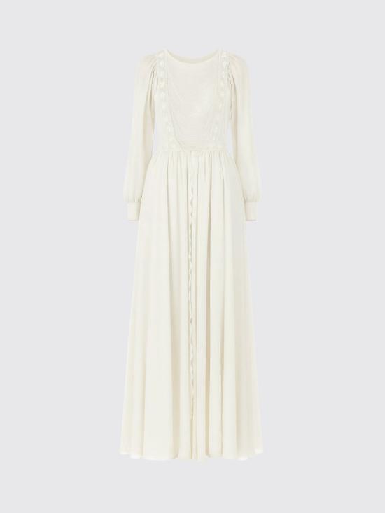 25FW 발렌티노 가라바니 롱 원피스 7B3VDLK093M 591 White