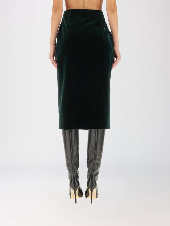 25FW 생로랑 미디 스커트 826769Y580T 3181 Green