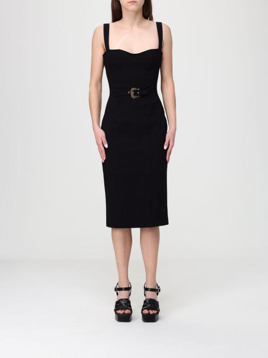 26SS 베르사체 롱 원피스 80HAO940J0092 899 Black