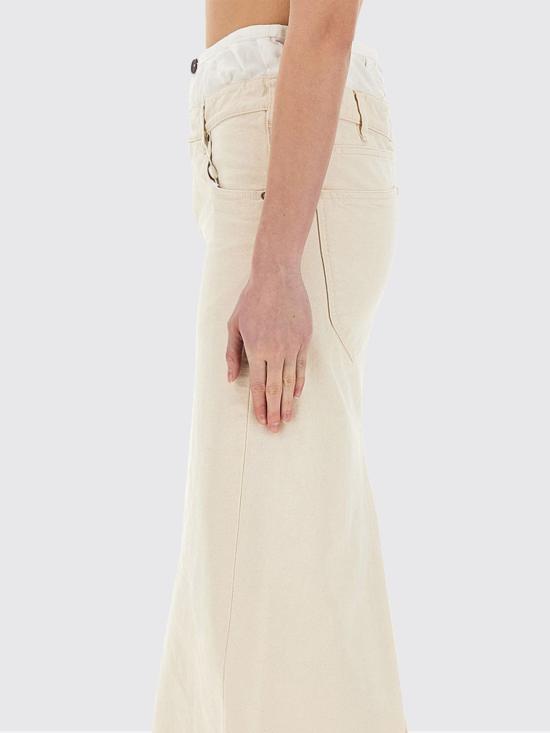 25FW 마르지엘라 롱 스커트 S51MI0004M35261 103 White - MAISON MARGIELA