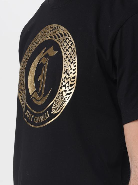 26SS 저스트까발리 반팔 티셔츠 80OAHT10CJ500 899 Black - JUST CAVALLI
