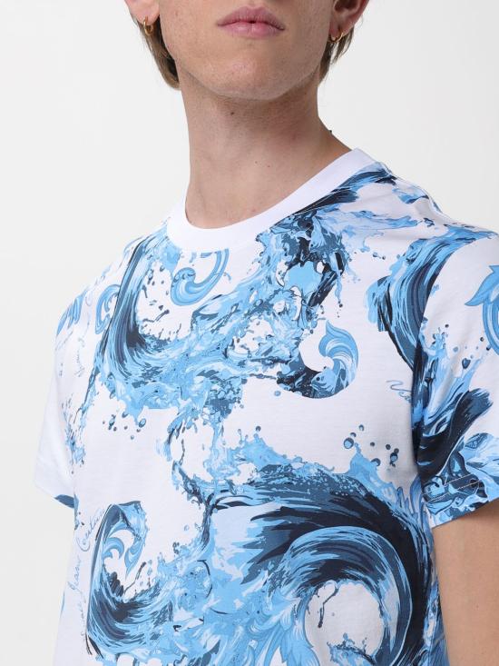 26SS 베르사체 반팔 티셔츠 80GAH6S0JS543 OE8 White - VERSACE