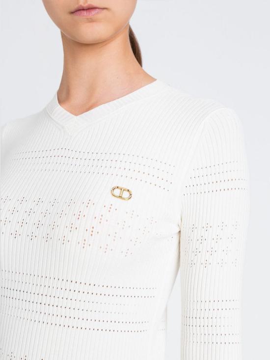 25FW 트윈셋 스웨터 252TP3241 00282 White - TWINSET