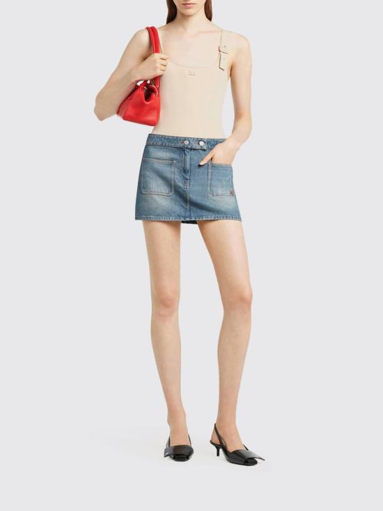 26SS 쿠레쥬 데님 스커트 126DJU342DE0058 7055 Blue - COURREGES