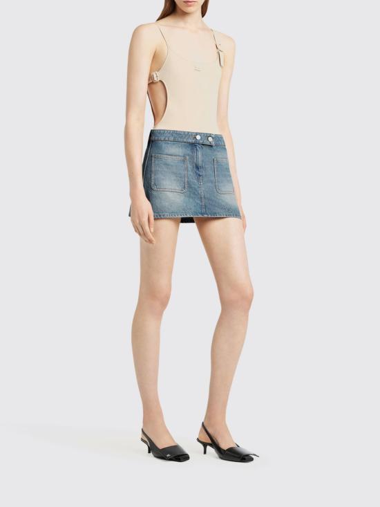 26SS 쿠레쥬 데님 스커트 126DJU342DE0058 7055 Blue - COURREGES