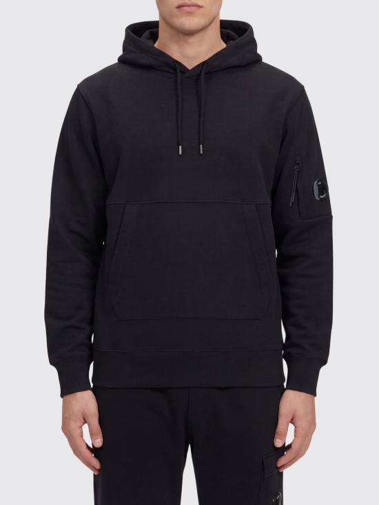 26SS 씨피 컴퍼니 다이애그널 레이즈드 플리스 렌즈 레귤러 핏 후드 티셔츠 RCCMSS714A005086W 999 Black