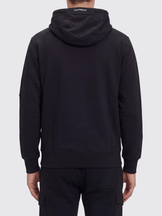 26SS 씨피 컴퍼니 다이애그널 레이즈드 플리스 렌즈 레귤러 핏 후드 티셔츠 RCCMSS714A005086W 999 Black - C.P. COMPANY