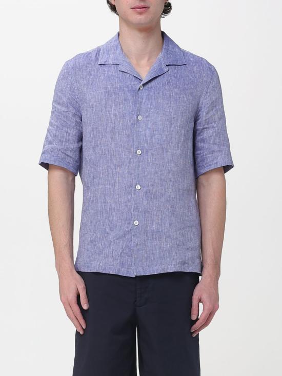 26SS 브루넬로 쿠치넬리 이지 핏 리넨 셔츠 MM6840615 C110 Denim