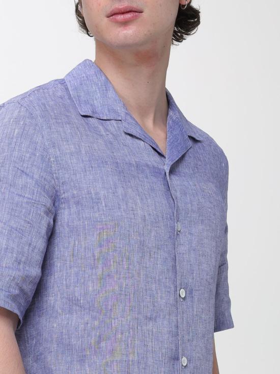 26SS 브루넬로 쿠치넬리 이지 핏 리넨 셔츠 MM6840615 C110 Denim - BRUNELLO CUCINELLI