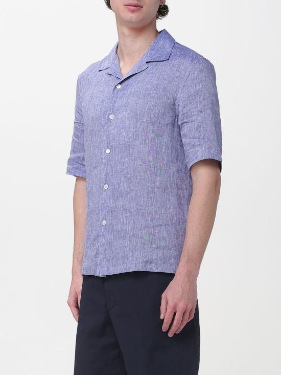 26SS 브루넬로 쿠치넬리 이지 핏 리넨 셔츠 MM6840615 C110 Denim - BRUNELLO CUCINELLI