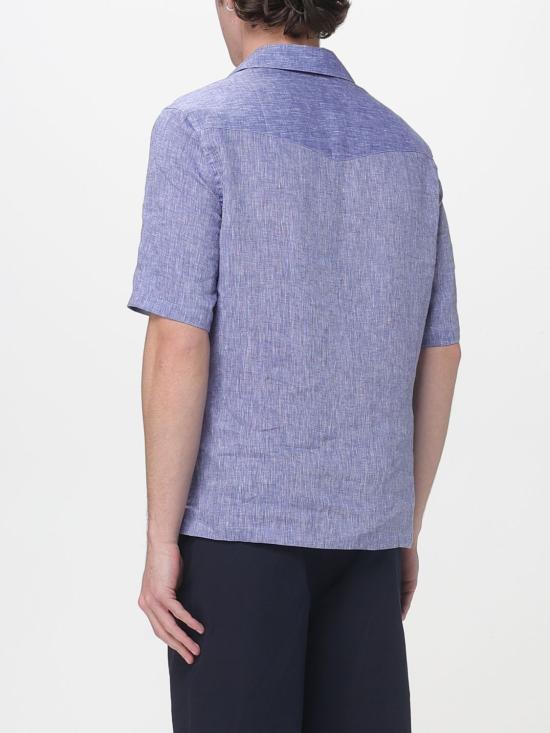 26SS 브루넬로 쿠치넬리 이지 핏 리넨 셔츠 MM6840615 C110 Denim - BRUNELLO CUCINELLI