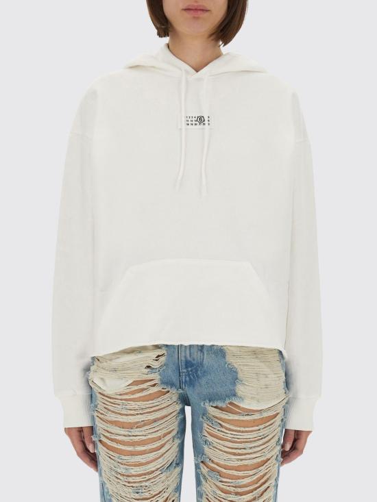 25FW MM6 메종마르지엘라 코튼 후드 스웨트셔츠 S52GU0234M25025 101 White