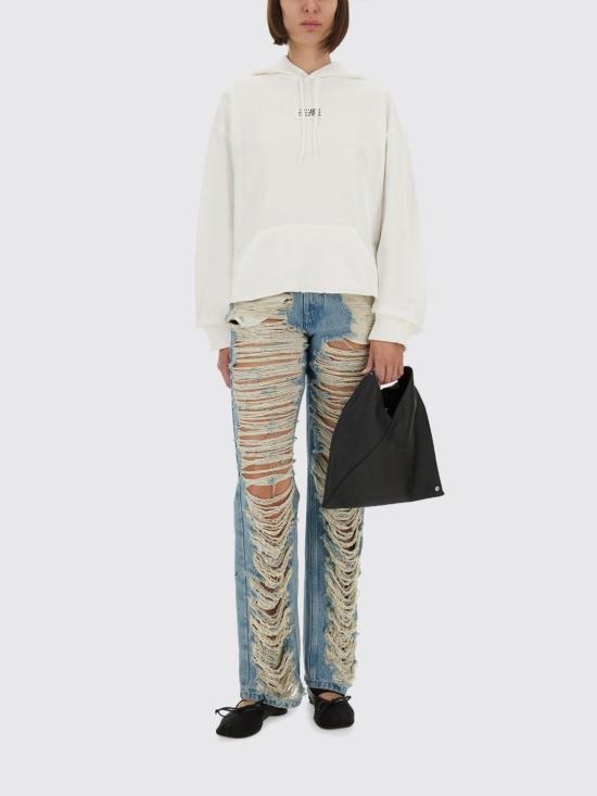 25FW MM6 메종마르지엘라 코튼 후드 스웨트셔츠 S52GU0234M25025 101 White - MM6 MAISON MARGIELA