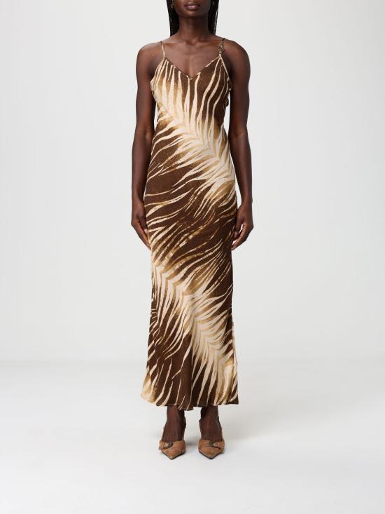 26SS 저스트까발리 롱 원피스 80PAO925NS819 751 Brown