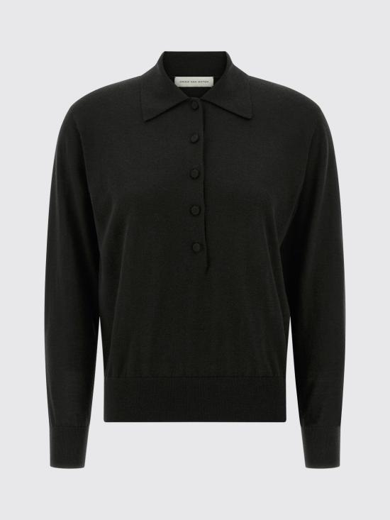 25FW 드리스 반 노튼 폴로 티셔츠 0112032700 900 Black