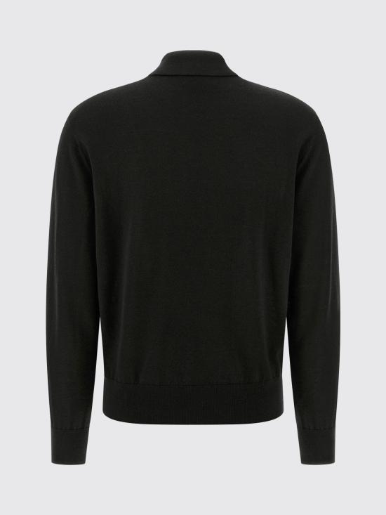 25FW 드리스 반 노튼 폴로 티셔츠 0112032700 900 Black - DRIES VAN NOTEN