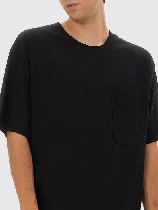 25FW 르메르 반팔 티셔츠 TO1457LJ1043 BK999 Black - LEMAIRE