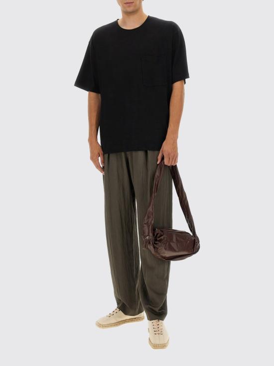 25FW 르메르 반팔 티셔츠 TO1457LJ1043 BK999 Black - LEMAIRE