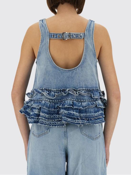 25FW 가니 탑 J1818 564 Gnawed Blue - GANNI