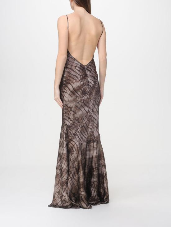 26SS 엘리자베타프랜치 롱 원피스 ABR3061E2 644 Brown - ELISABETTA FRANCHI