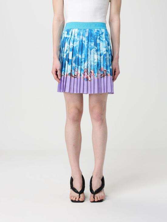 26SS 베르사체 숏 스커트 80HAE8P0NS805 203 Blue