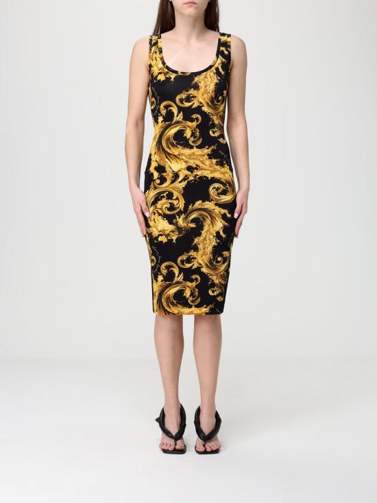 26SS 베르사체 롱 원피스 80HAO946JS533 G89 Black