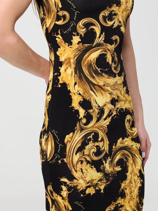 26SS 베르사체 롱 원피스 80HAO946JS533 G89 Black - VERSACE