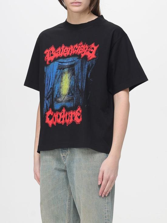 26SS 발렌시아가 반팔 티셔츠 850990TUVD5 1000 Black - BALENCIAGA