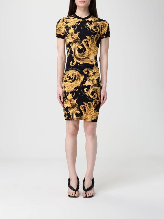 26SS 베르사체 롱 원피스 80HAO939JS553 G89 Black