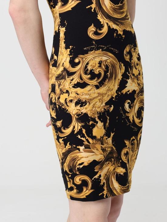 26SS 베르사체 롱 원피스 80HAO939JS553 G89 Black - VERSACE