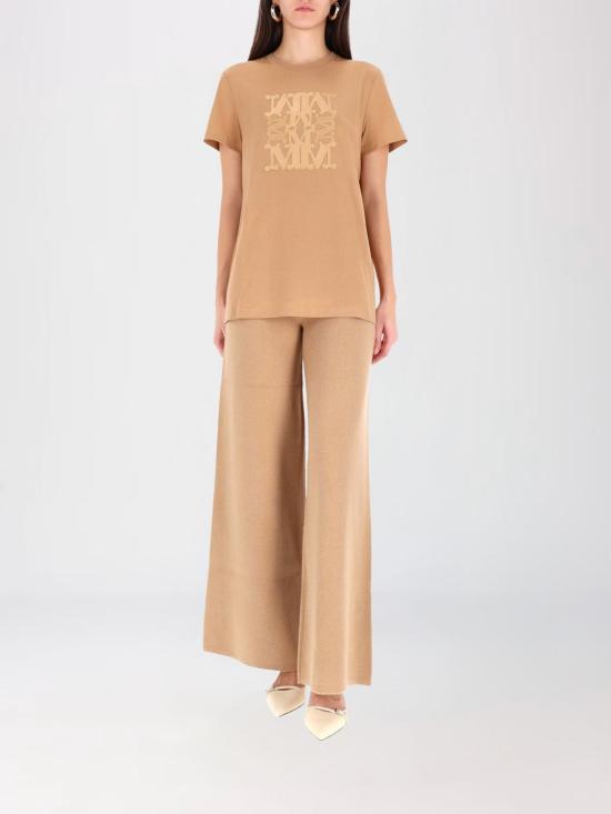 25FW 막스마라 BRAVO 엠브로이드 코튼 티셔츠 2521946032600 009 Beige - MAX MARA