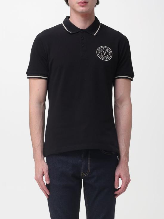 26SS 베르사체 폴로 티셔츠 80GAGT04CJ01T 899 Black