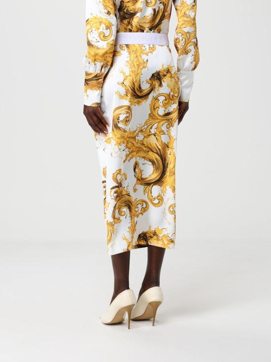 26SS 베르사체 롱 스커트 80HAE806NS820 G03 White - VERSACE