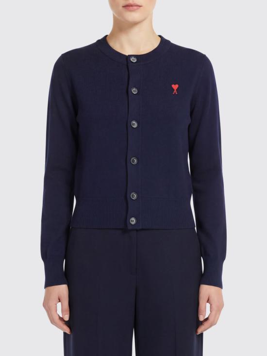 26SS 아미 크루넥 울 가디건 FKC361001 414 Marine