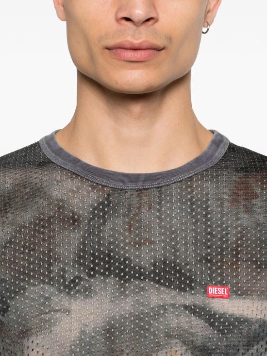 26SS 디젤 반팔 티셔츠 A199430BMCD 8ATA Grey - DIESEL