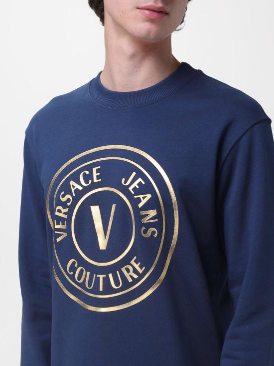 26SS 베르사체 긴팔 티셔츠 80GAIT02CF01T G83 Blue - VERSACE