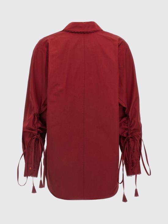 25FW 구찌 면 포플린 셔츠 830353Z7ADR 6052 Red - GUCCI