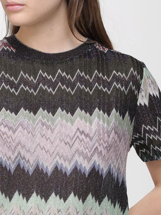 26SS 미소니 반팔 티셔츠 DS26SL01BR014W SM9YN Multicolor - MISSONI