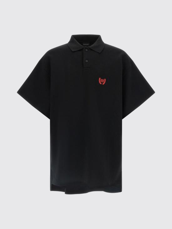 26SS 발렌시아가 폴로 티셔츠 862367TSVC6 1000 Black