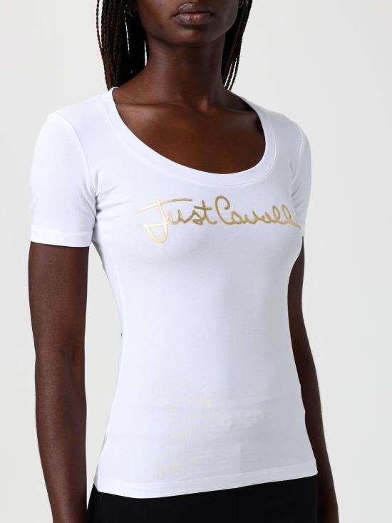 26SS 저스트까발리 반팔 티셔츠 80PAHT02CJ502 G03 White - JUST CAVALLI