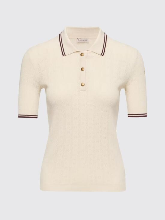 26SS 몽클레어 폴로 티셔츠 L10939A00005M9371 043 Ivory
