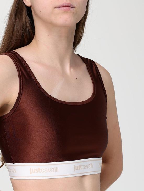 26SS 저스트까발리 탑 80PAM204J0108 709 Brown - JUST CAVALLI
