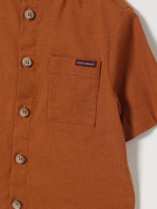 26SS [키즈] 돌체앤가바나 셔츠 L44S75LT372 A0405 Camel - DOLCE & GABBANA