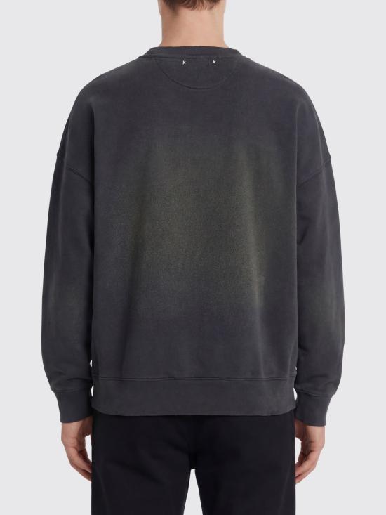 26SS 골든구스 로고 자수 코튼 스웨트셔츠 GUP01938P002146 90498 Black - GOLDEN GOOSE