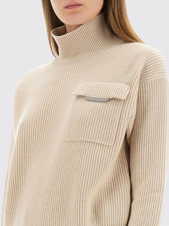 25FW 브루넬로 쿠치넬리 스웨터 M12721704P CN058 Beige - BRUNELLO CUCINELLI